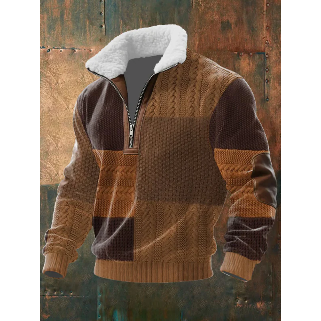 SILVORO | HIGH COLLAR FLEECE SWEATER